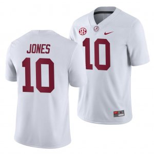 Men's Alabama Crimson Tide #10 Mac Jones White Away Game NCAA College Football Jersey 2403RQBT8